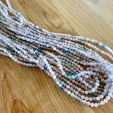 Morganite 4 mm Beaded Necklace