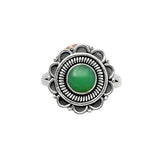 Chrysoprase Solid 925 Sterling Silver Ring 8.5