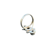 Caribbean Larimar & Rainbow Moonstone Solid 925 Sterling Silver Ring 9.5