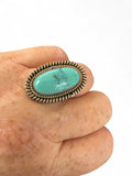 Kingman Turquoise Solid 925 Sterling Silver Ring 6