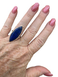 Blue Lapis Solid 925 Sterling Silver Ring 8