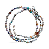Mixed Gemstone 3 mm Beaded Necklace