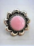 Pink Queen Conch Solid 925 Sterling Silver Ring 6