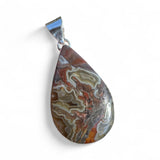 Crazy Lace Agate Solid 925 Sterling Silver Pendant