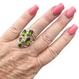 Peridot Solid 925 Sterling Silver Ring 10