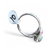 Kingman Pink Dahlia Turquoise Solid 925 Sterling Silver Ring 10