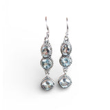 Aquamarine Dangle Earrings – Solid 925 Sterling Silver