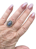 Australian Opal Solid 925 Sterling Silver Ring 7.5