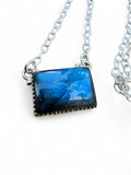 Labradorite Solid 925 Sterling Silver Necklace