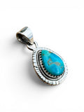 Mojave Turquoise Solid 925 Sterling Silver Pendant