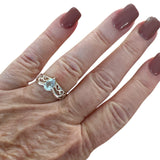 Blue Topaz Solid 925 Sterling Silver Ring