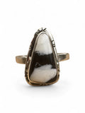 White Buffalo Solid 925 Sterling Silver Ring 8
