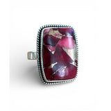 Kingman Red Rose Dahlia Solid 925 Sterling Silver Ring 9