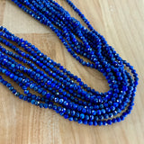 Blue Lapis 3 mm Beaded Necklace