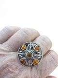 Baltic Amber Solid 925 Sterling Silver Ring 8