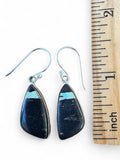 Black Jack Turquoise Solid 925 Sterling Silver Earrings