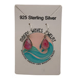 Pink Rainbow Moonstone Solid 925 Sterling Silver Earrings