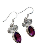 Amethyst Solid 925 Sterling Silver Earrings