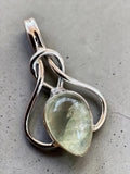 Prehnite Solid 925 Sterling Silver Pendant