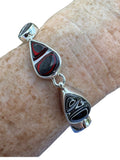 Fordite Detroit Agate Solid 925 Sterling Silver Bracelet