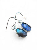 Labradorite faceted Solid 925 Sterling Silver Earrings