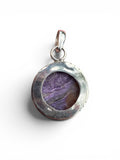 Charoite Solid 925 Sterling Silver Pendant