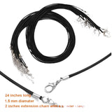 24 in Black Cord Necklace