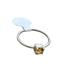 Citrine Solid 925 Sterling Silver Stack Ring