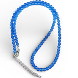 Blue Jade 4 mm Beaded Necklace
