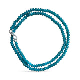 Bright Aquamarine 4 mm Beaded Necklace