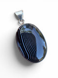 Black Botswana Agate Solid 925 Sterling Silver Pendant