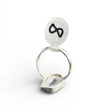 RARE Trapiche Amethyst Solid 925 Sterling Silver Ring 8