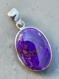 Purple Turquoise Silver Overlay Pendant