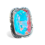 Mercury Mystic Topaz Solid 925 Sterling Silver Ring 8