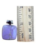Phosphosiderite & Garnet Solid 925 Sterling Silver Pendant