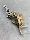 Fairy & Amazonite Solid 925 Sterling Silver Pendant