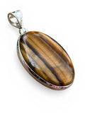 Tiger Eye Solid 925 Sterling Silver Pendant