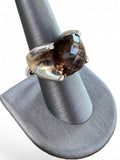 Smoky Topaz Solid 925 Sterling Silver Ring 7