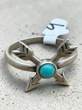 Kingman Turquoise Solid 925 Sterling Silver Ring 9