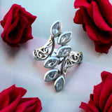 Blue Topaz Solid 925 Sterling Silver Ring 9