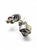 Meteorite Solid 925 Sterling Silver stud Earrings
