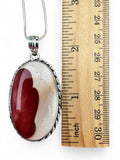 Mookaite Jasper Solid 925 Sterling Silver Pendant with 18 inch chain necklace