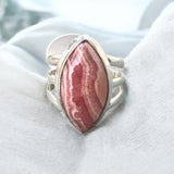 Rhodochrosite Solid 925 Sterling Silver Ring 7