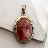 Pink Cobalto Calcite Solid 925 Sterling Silver Pendant