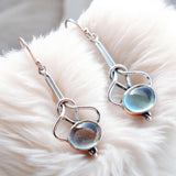 Aquamarine Solid 925 Sterling Silver Earrings
