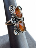 Orange Kyanite Solid 925 Sterling Silver Ring 6