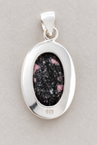 Rhodonite Silver Overlay Pendant