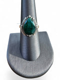 Emerald Solid 925 Sterling Silver  Ring 8