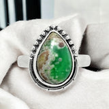 Variscite Solid 925 Sterling Silver Ring 6