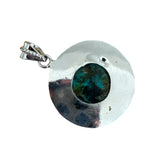 Tibetan Turquoise Solid 925 Sterling Silver Pendant